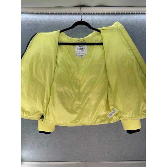 Alpine Design Women’s sz M Dream Puff Jacket Neon Yellow Down Winter Coat Cozy - Picture 6 of 15